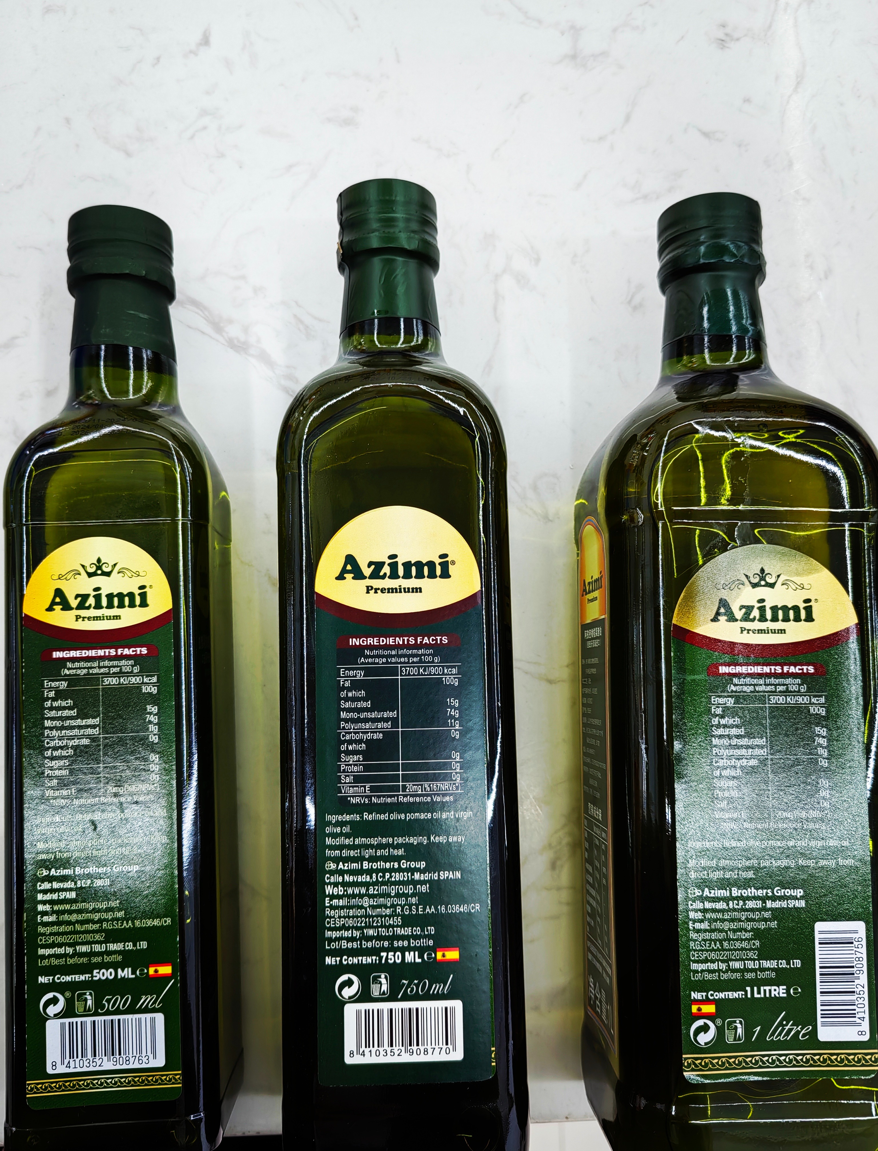Spanish original imported Azmi olive oil 500ml, 750ml, 1000ml Item Picture