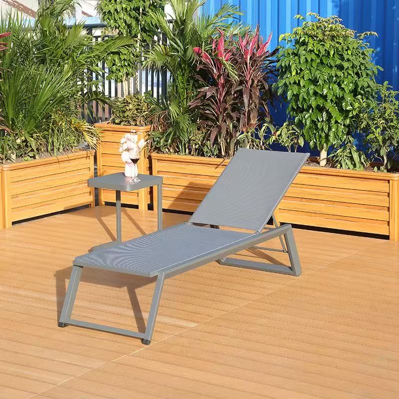 跨境户外泳池躺椅休闲椅庭院露天海景房铝合金阳光房民宿户外躺床详情图2