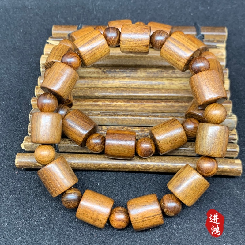 Black rosewood bracelet, bucket bead style, novel style and unique design, available for wholesale and retail Application Scenario