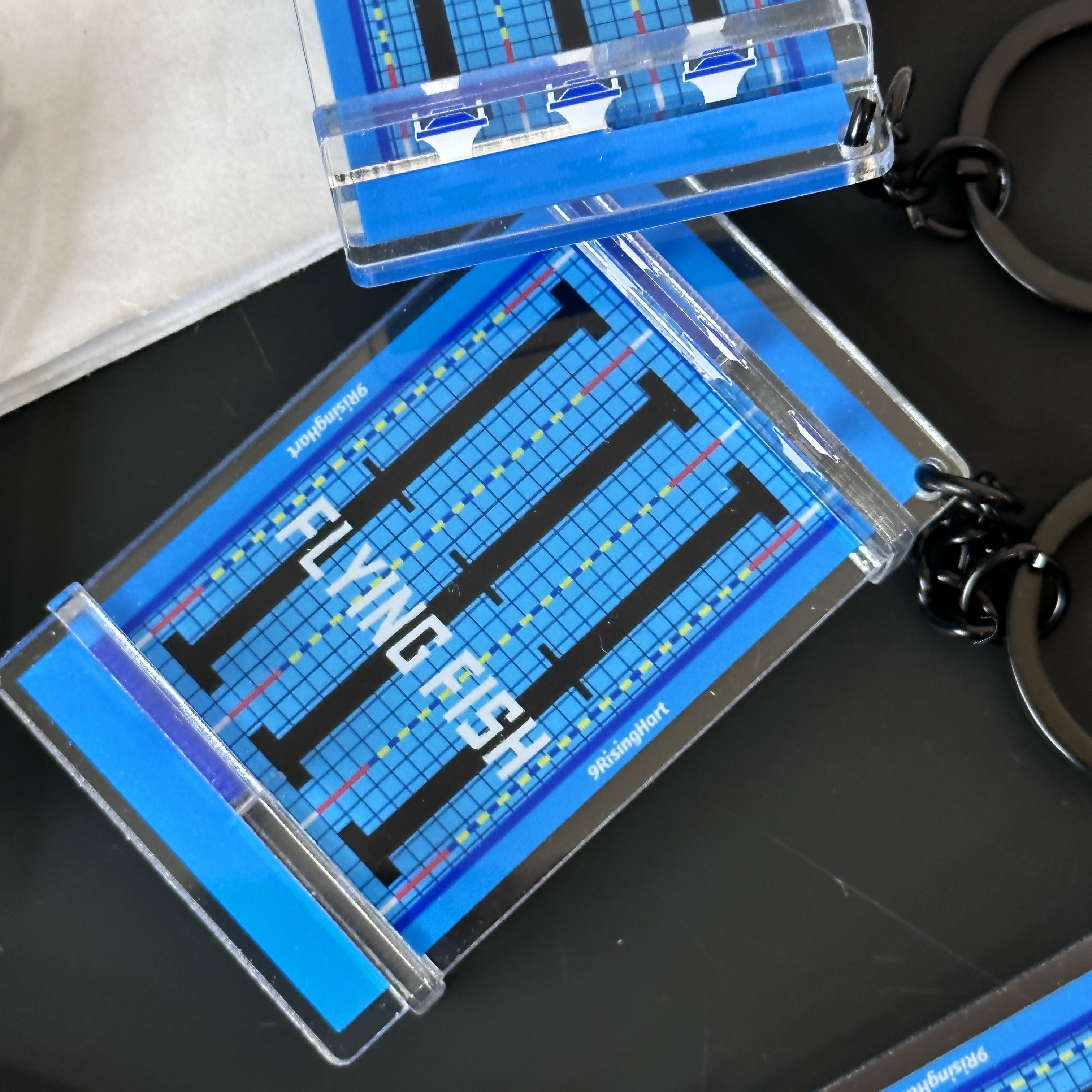 新款体育迷你亚克力立体游泳池车钥匙扣挂件游泳馆文创礼品纪念品详情6