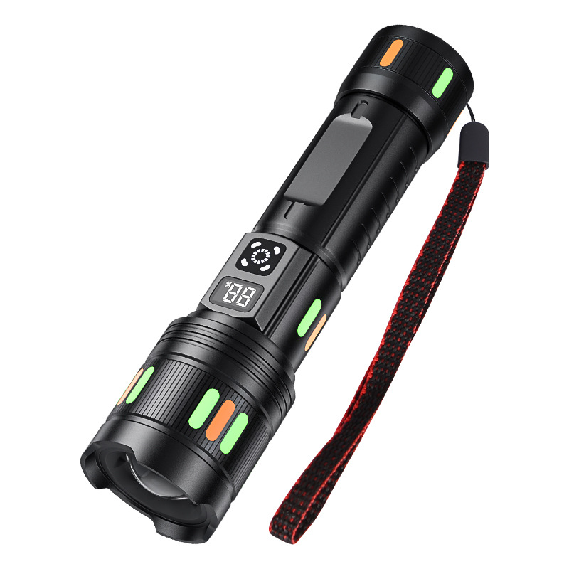 New outdoor high-intensity long-range flashlight, portable and long-lasting charging flashlight, emergency handheld flashlight for hiking and camping Item Picture