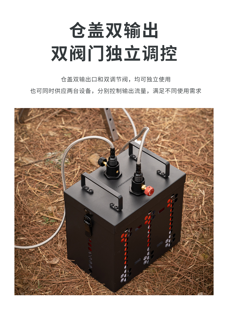 柯曼campingmoon卡式燃料储藏箱六供二转接头户外炉具房车长续航供给BKZ63详情4