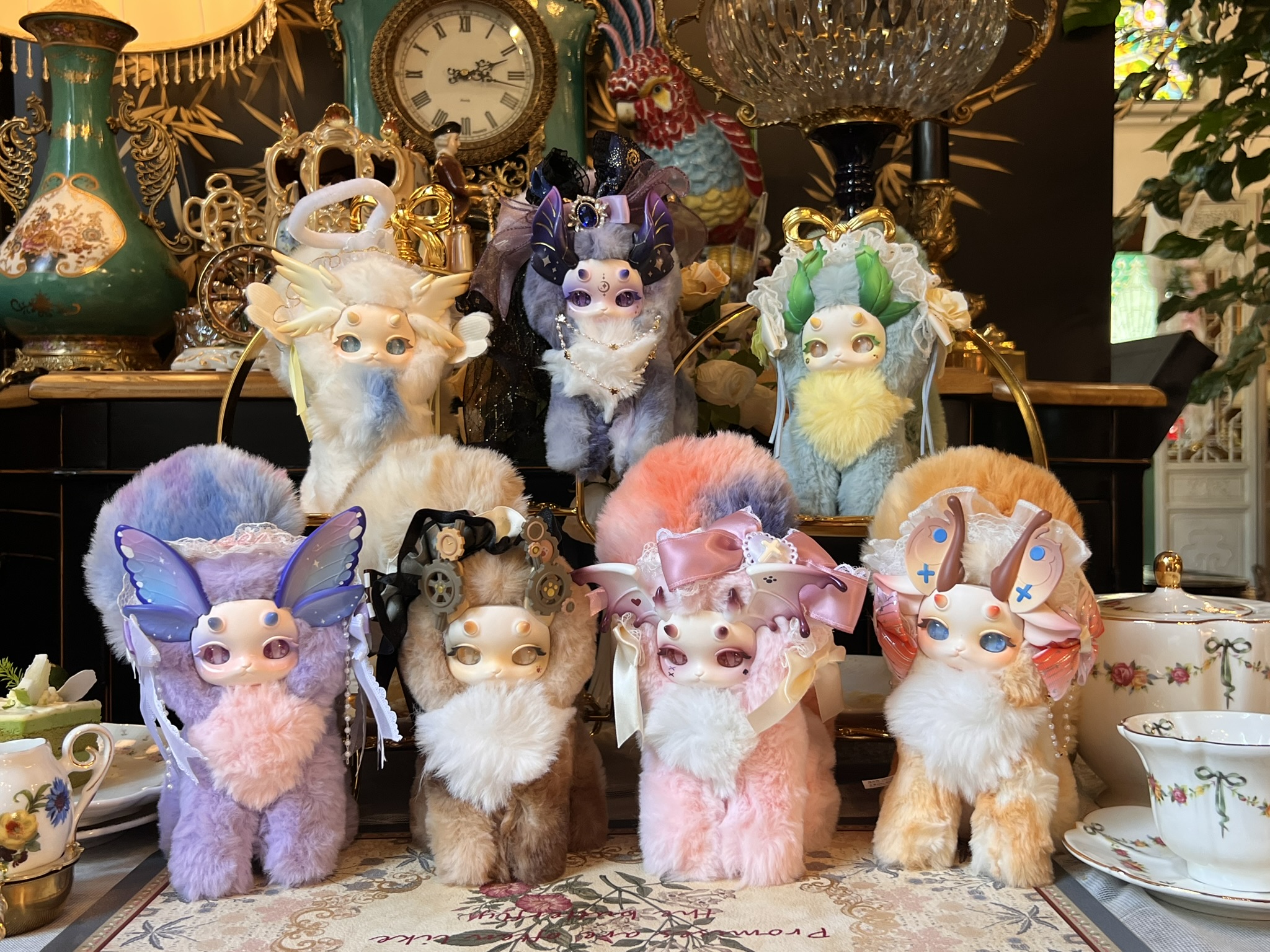 正版猫猫龙幻想生物魔法学院系列潮玩毛绒盲盒系列礼物白底实物图