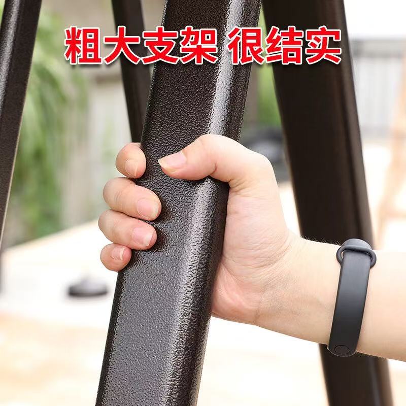 户外秋千庭院花园秋千摇椅家用吊椅阳台室外休闲铸铝白底实物图