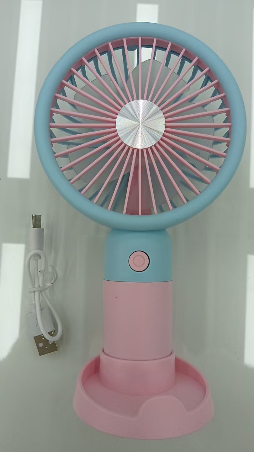 2手持小风扇usb便携式小型随身降温神器学生静音可爱迷你宿舍办公室制冷电风扇超长续航桌面大风力冷风扇