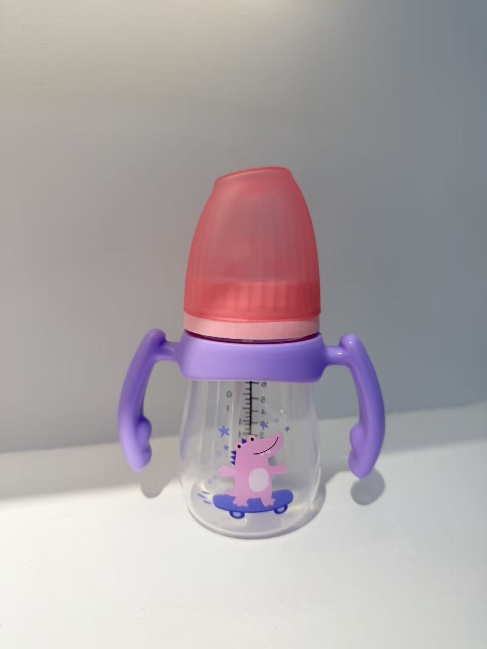 盒装一口吸奶嘴210ml 仙人掌系列带手柄PP奶瓶有吸管