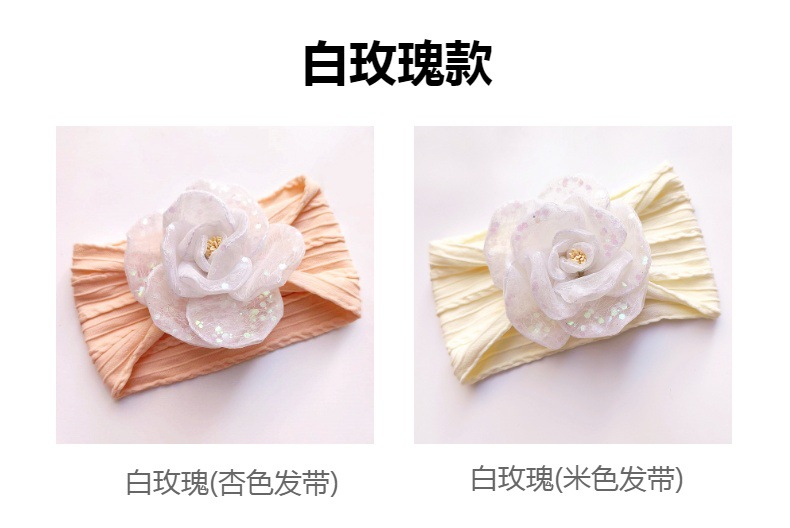 母婴用品婴儿发带夏季薄款女宝宝超萌可爱小花朵发饰新生女童护卤门帽子 详情图8
