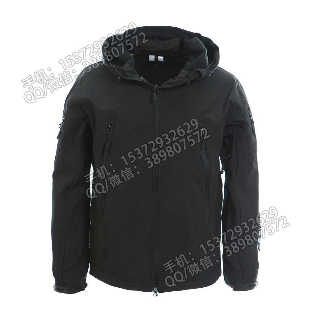 JF0771 Shark Skin Soft Shell Down Jacket - 2019 Fleece Waterproof and Warm Three-in-one Soft Shell Down Jacket Specification image