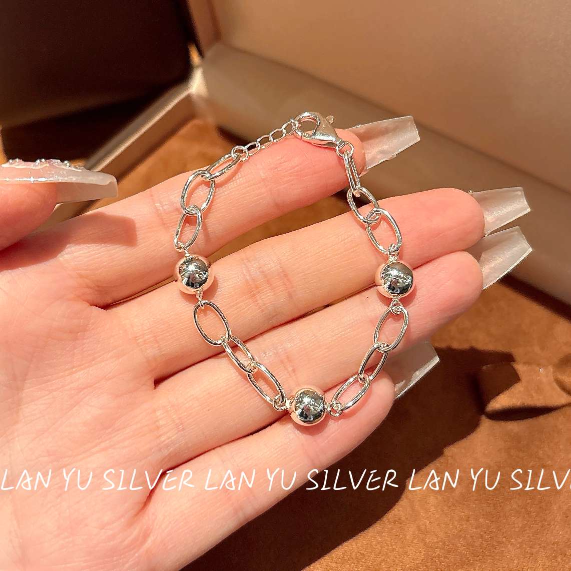 S925通体纯银 手链时尚潮流百搭首饰品产品图