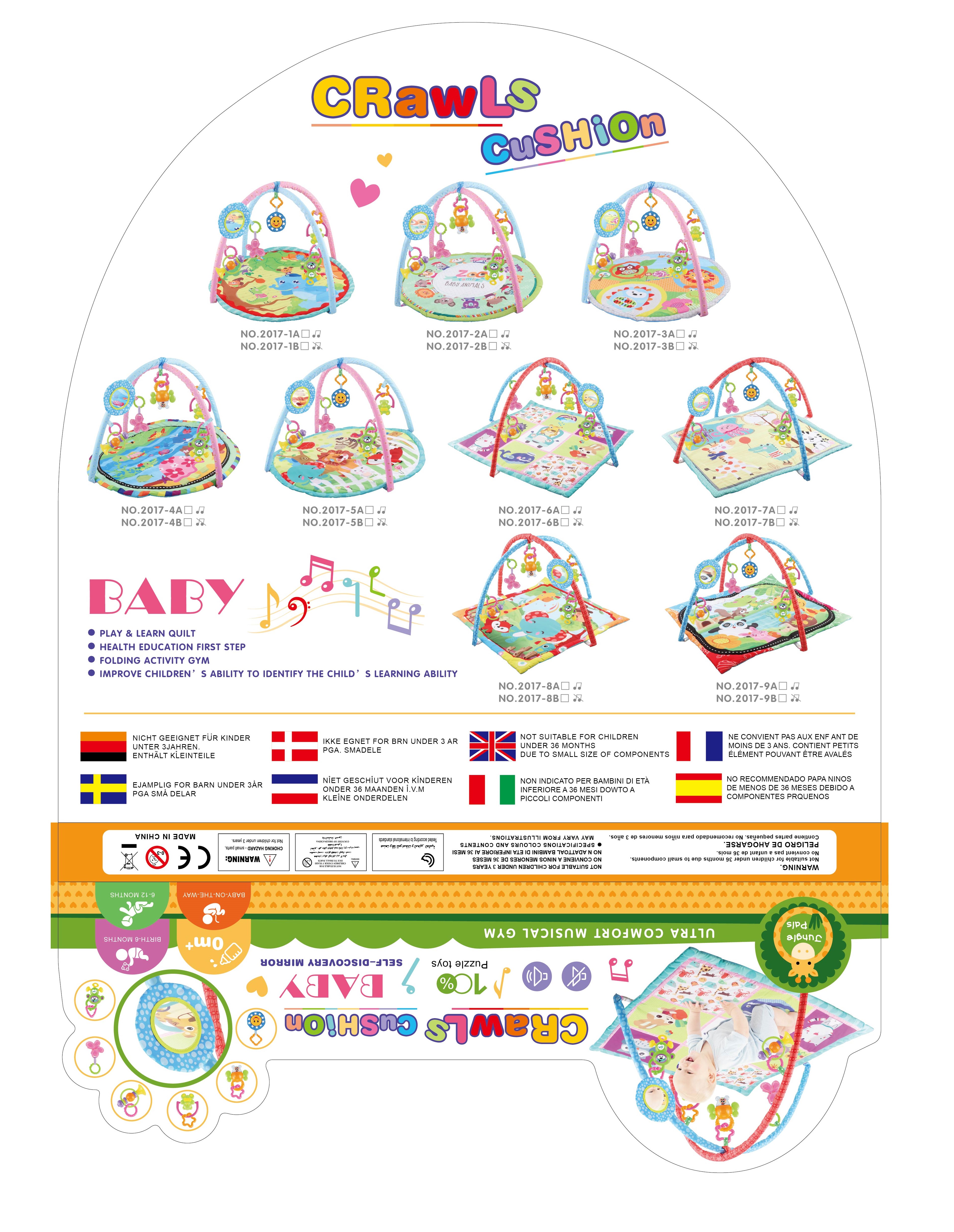 American 0-3-year-old newborn fitness blanket, children's crawling mat, dreamy starry sky activity floor mat, living room home crawling mat Item Picture