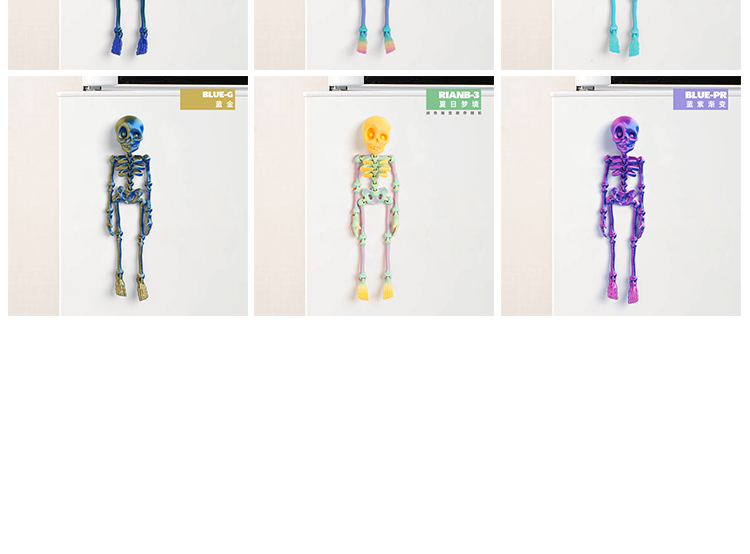 万圣节跨境3d打印骨架骷髅人关节可动磁吸冰箱贴创意玩具工艺品详情8