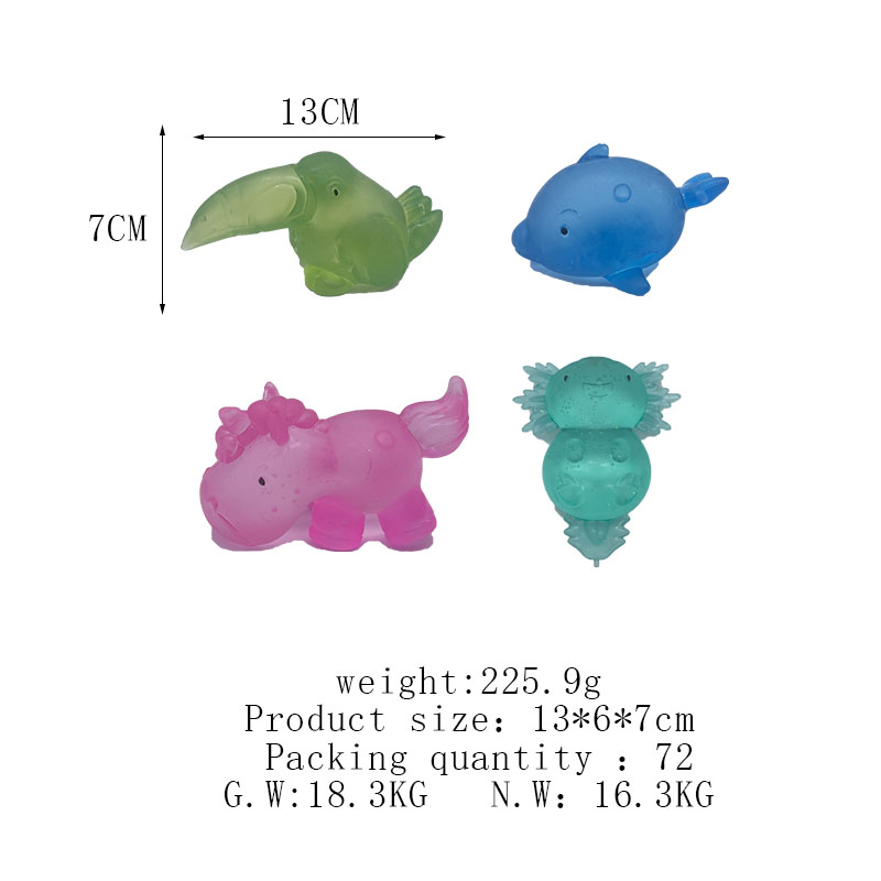Cross-border bestseller Maltose Kneading Fun simulation animal salamander, unicorn shark, long-billed bird kneading cute stress-relieving toy factory