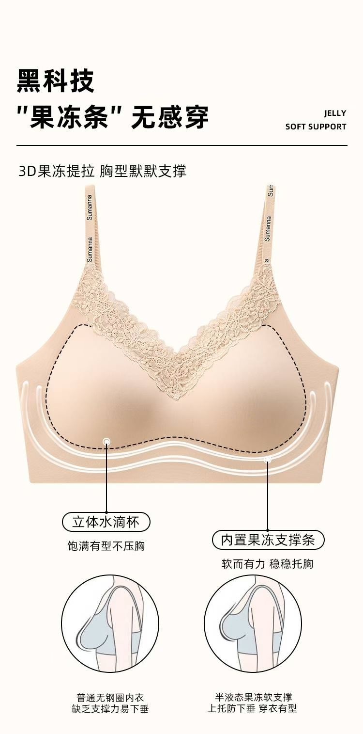 C08# Lace jelly strip soft support underwear, underwear ice silk leaves no trace undefined