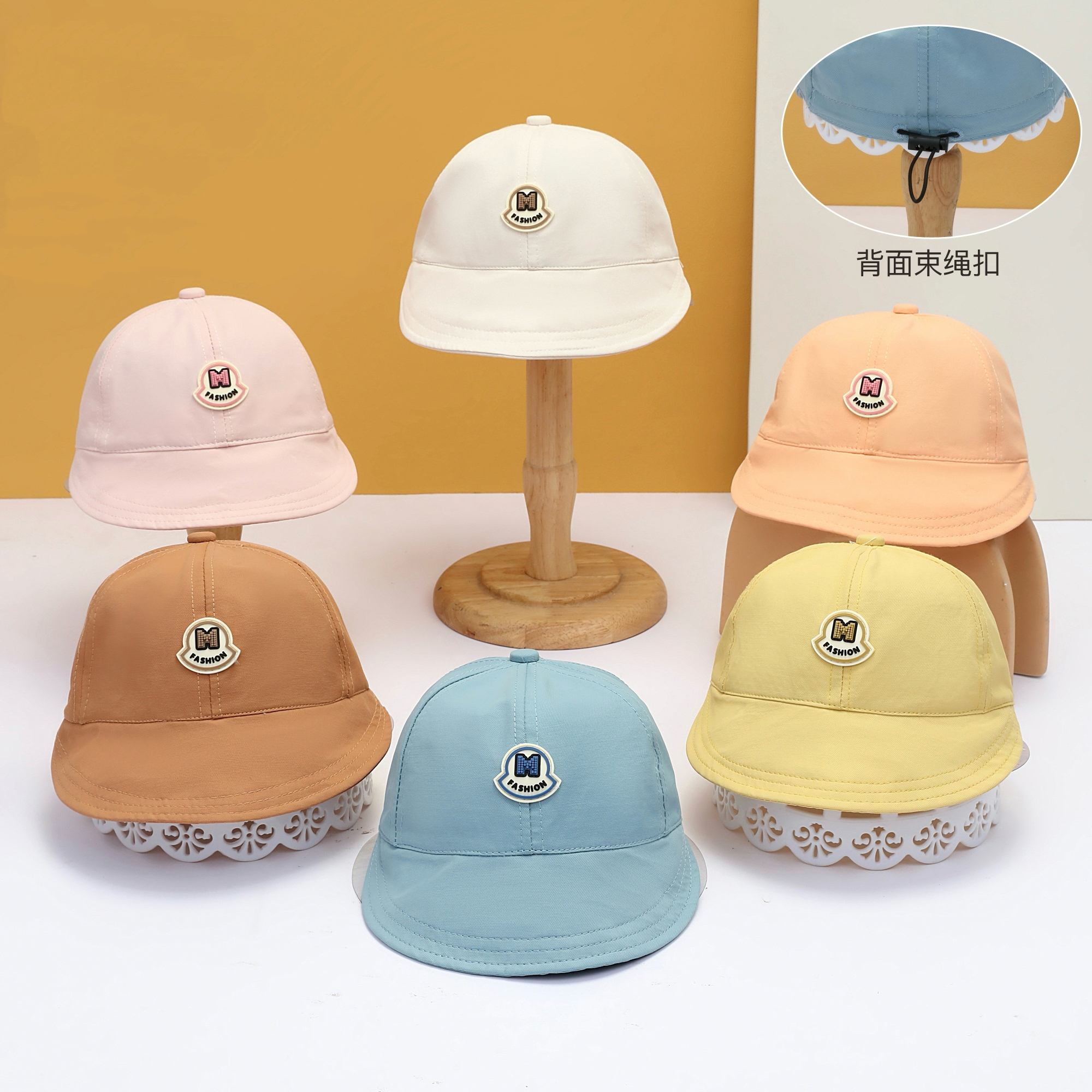 Children, boys, girls, babies, spring and autumn thin baby sunshade basin cap, sun protection cap, Korean version autumn baby M label fisherman's hat