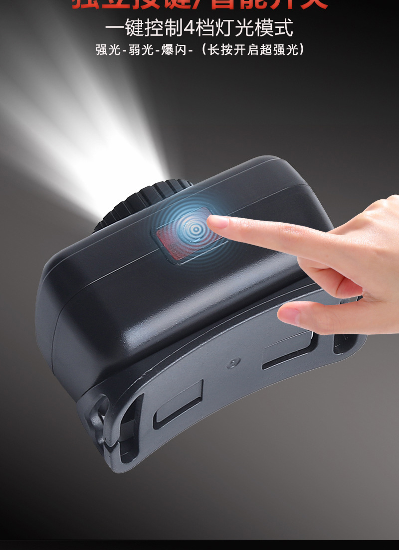 One-piece Daifa head-mounted high-intensity mini headlamp, outdoor charging fishing, miner led headlamp with strong light and long battery life pic 6