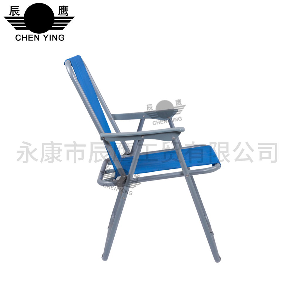 弹簧椅休闲沙滩椅靠背椅子户外便携式网布椅轻便折叠椅躺椅透气舒适细节图