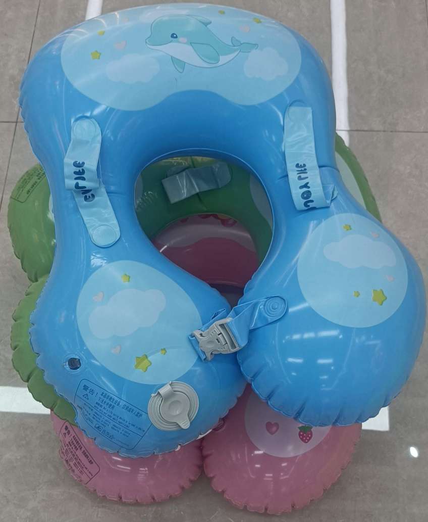 儿童腋下圈婴幼儿游泳圈宝宝手臂圈防侧翻按压充气小孩戏水必备白底实物图