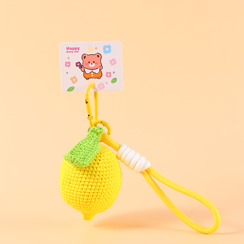 毛线钩织柠檬玩偶潮玩卡通公仔挂件纯手工钩织可来图定制星星人