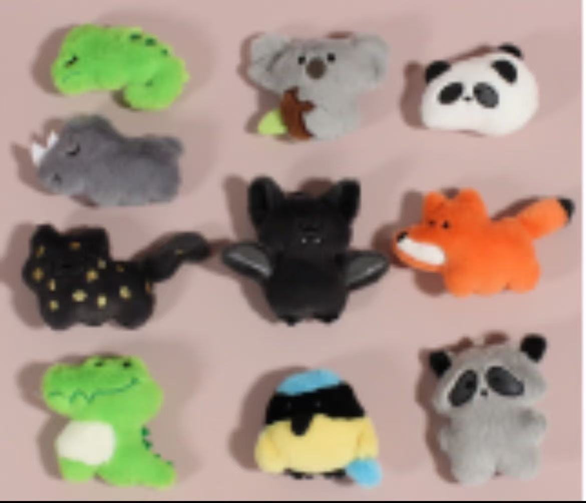 30款森林动物冰箱贴毛绒玩具挂件