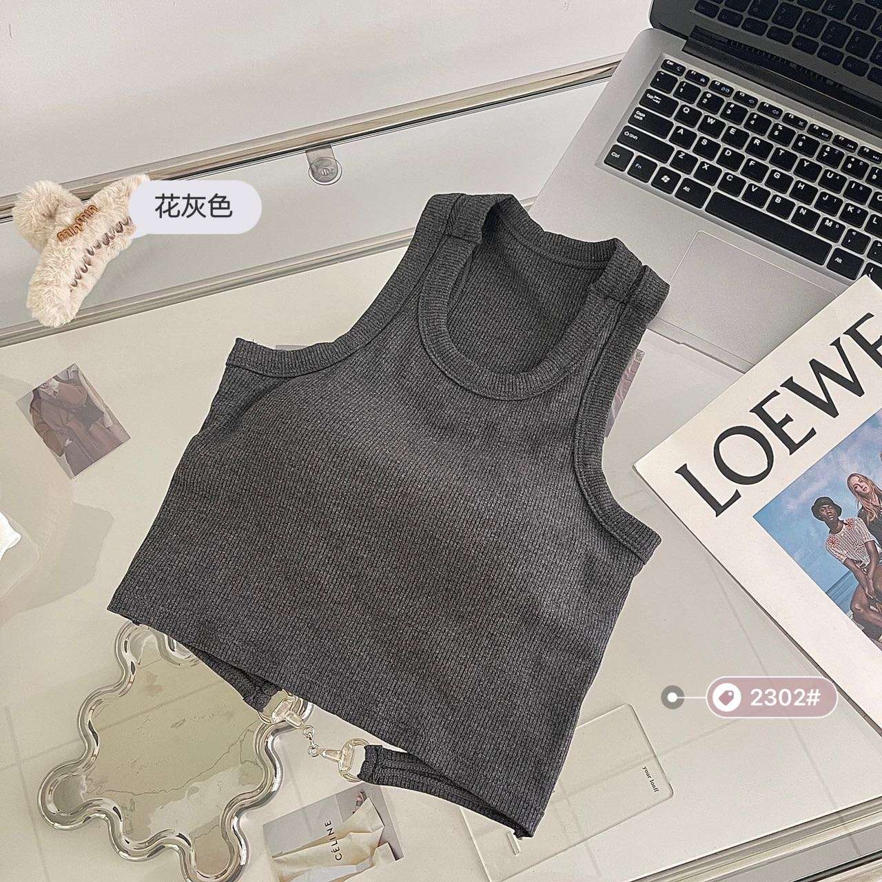 Threaded fixed cup Hot girl backless vest undefined