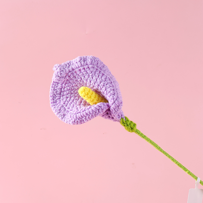 马蒂莲毛线花花枝钩织花纯手工编织仿真花包花束材料现货可来图来样定制