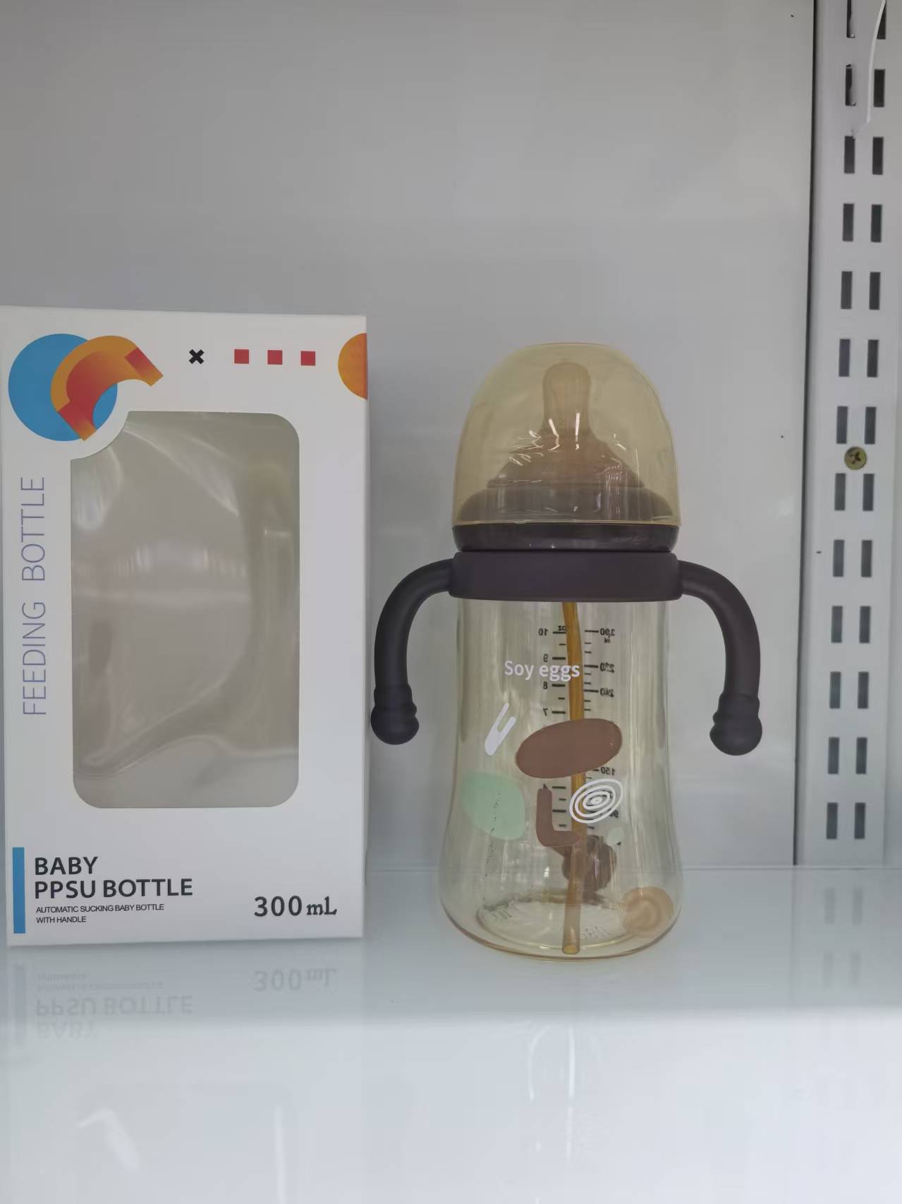 婴儿奶瓶 母婴用品 防胀气300ML 240ML 宽口塑料奶瓶产品图