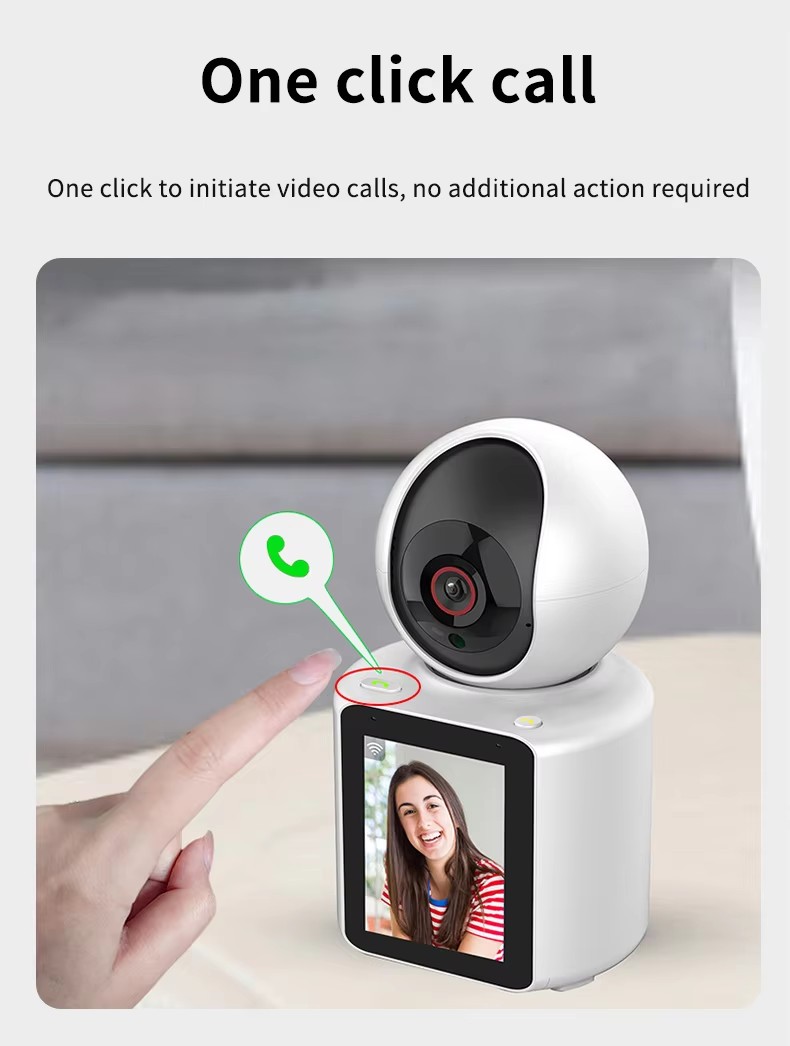 360° panoramic pan-tilt high-definition night vision two-way communication home remote monitor with screen surveillance camera pic 12