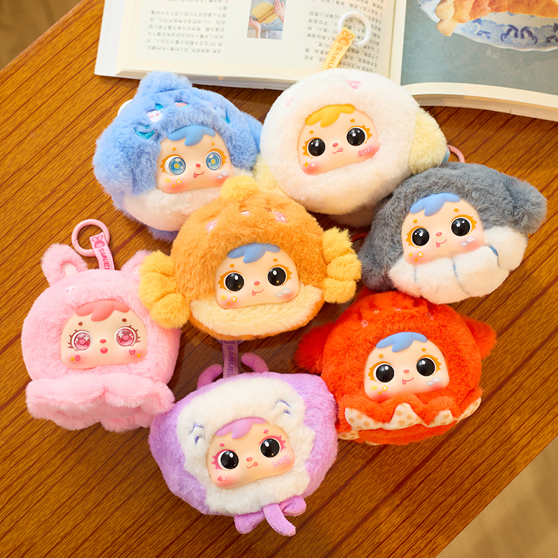 Ocean Story series blind box doll pendant, cute plush keychain Application Scenario