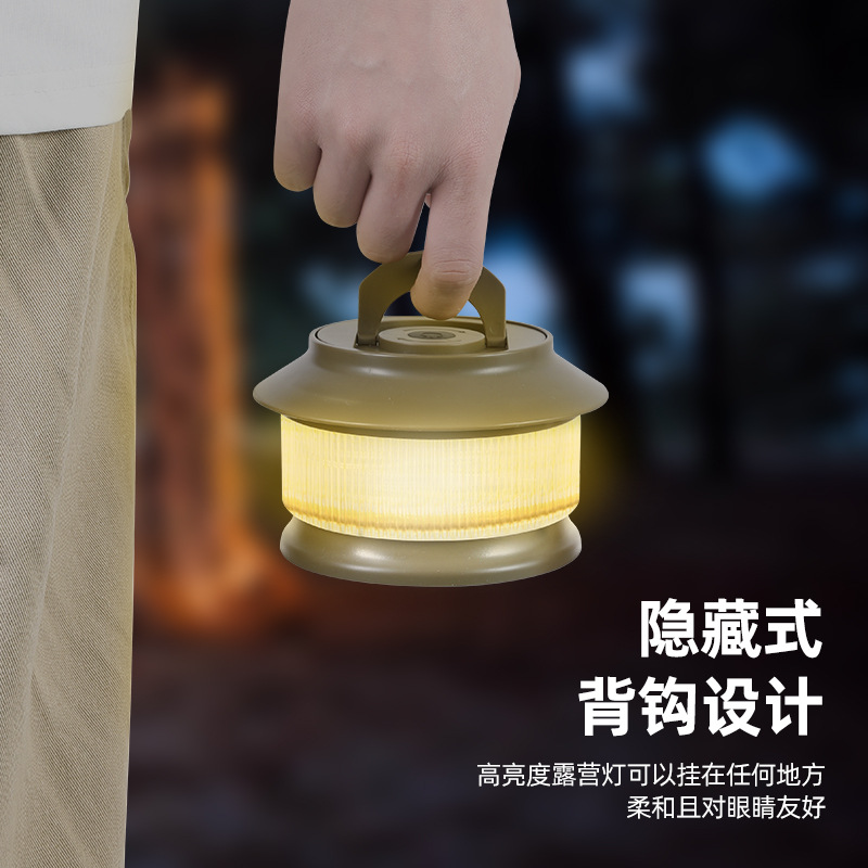 New outdoor camping tape measure light, camping atmosphere light, waterproof portable storage string light, campsite lighting tent light, 10+ people's praise Specification image