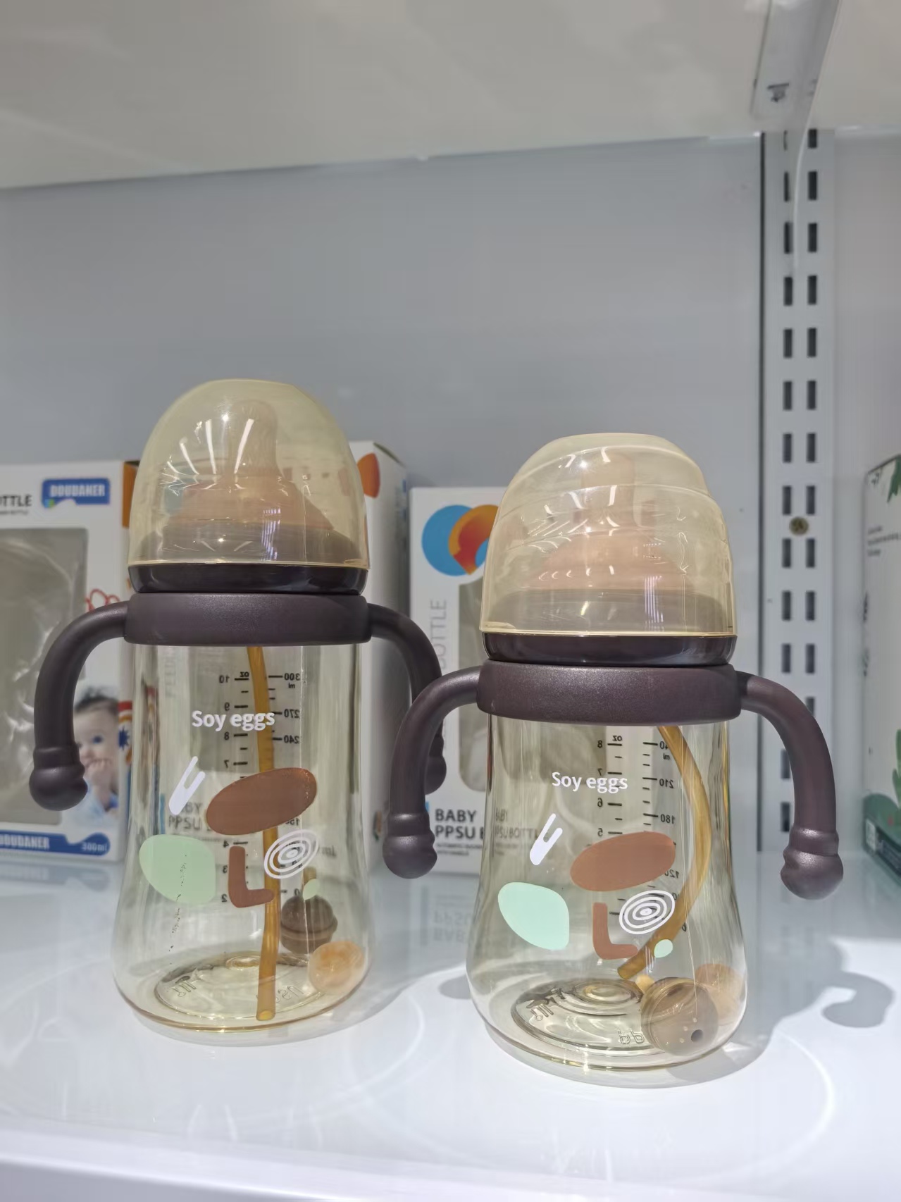 婴儿奶瓶 母婴用品 防胀气300ML 240ML 宽口塑料奶瓶