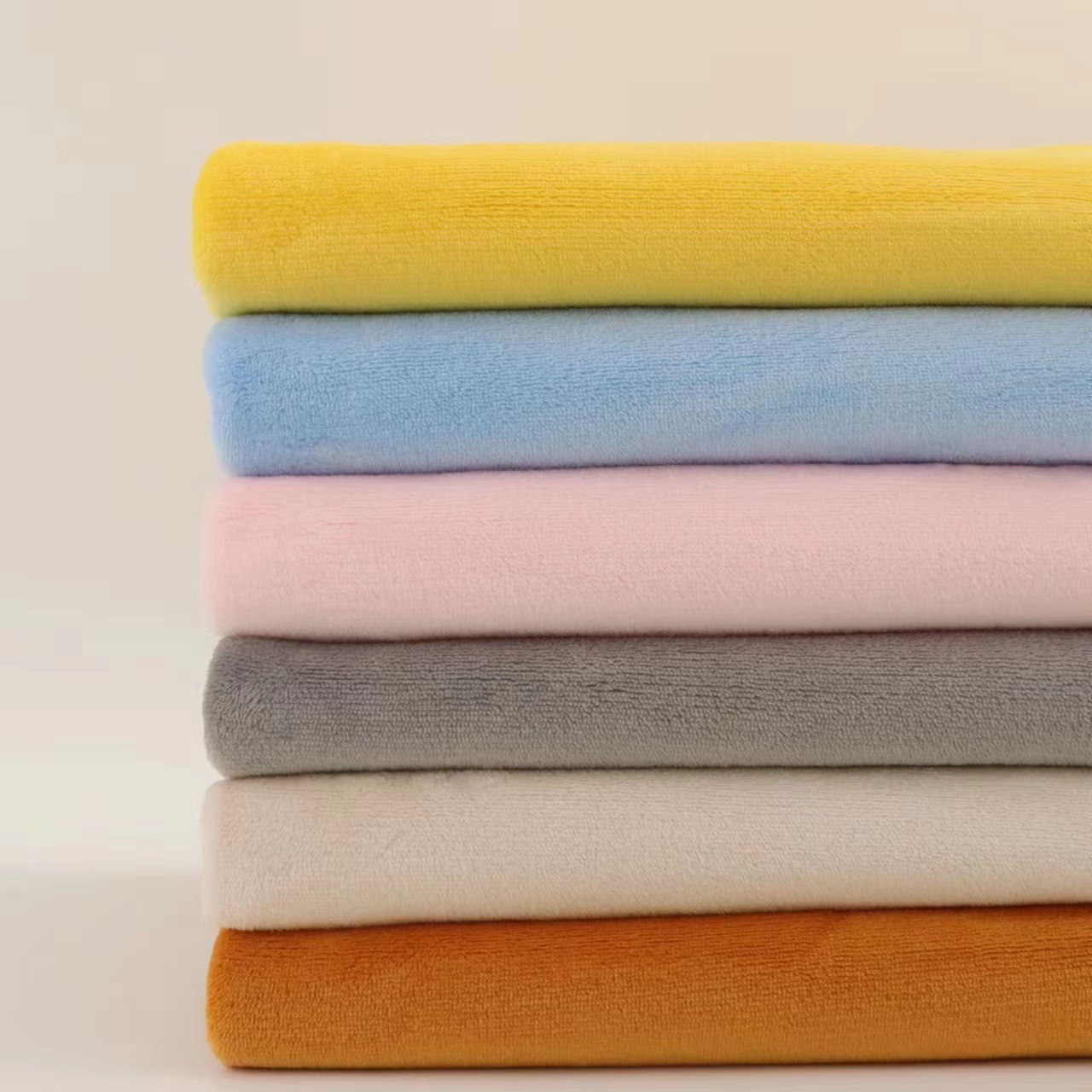 单面素色法兰绒现货 服装鞋帽玩具法兰绒布料单面珊瑚绒面料