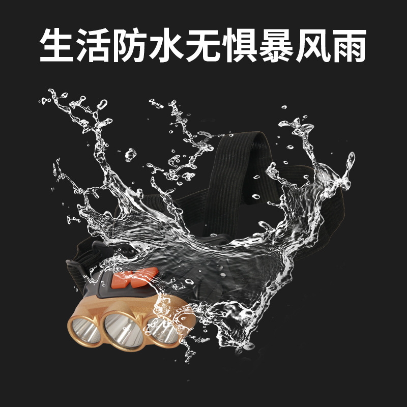 Wholesale of new outdoor waterproof rechargeable led headlights for beachcombing and fishing, as well as for camping and hiking Application Scenario