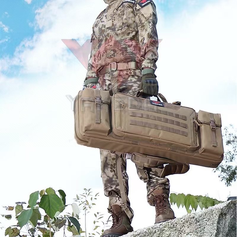 Yitu Hunting Tactical gun bag, Equipment, military fan handbag, Three-layer sea fishing bag, Big-belted fishing rod bag, outdoor fishing