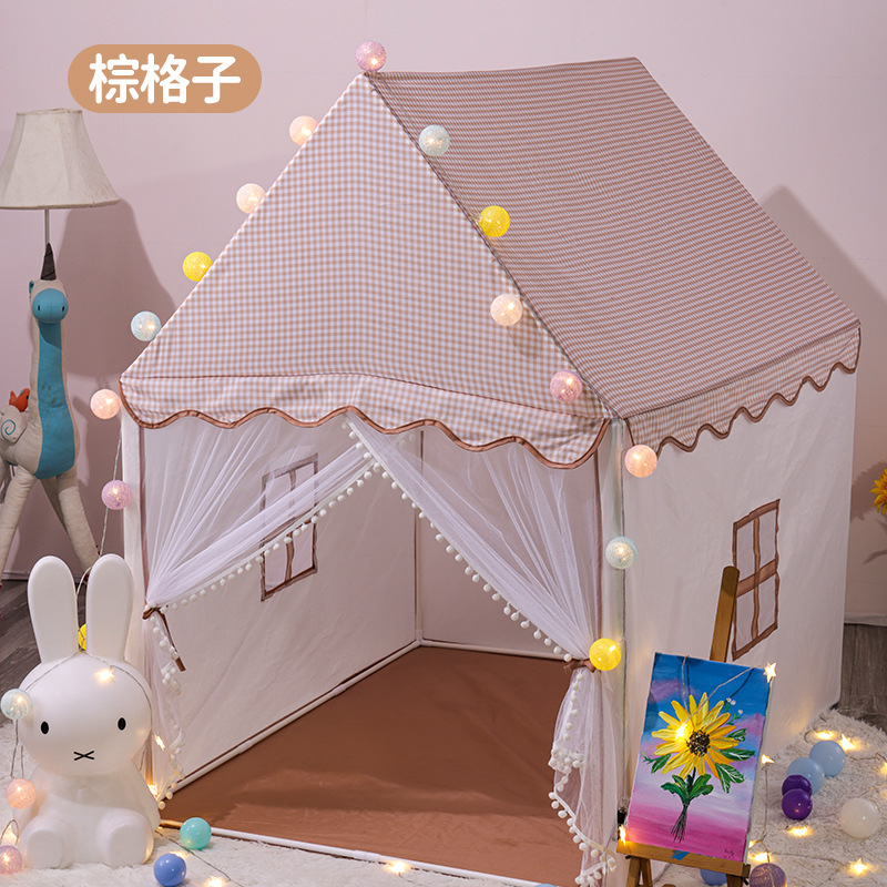 新款公主城堡室内儿童帐篷亲子房女孩过家家小屋梦幻儿童屋玩具格子屋游戏屋产品图