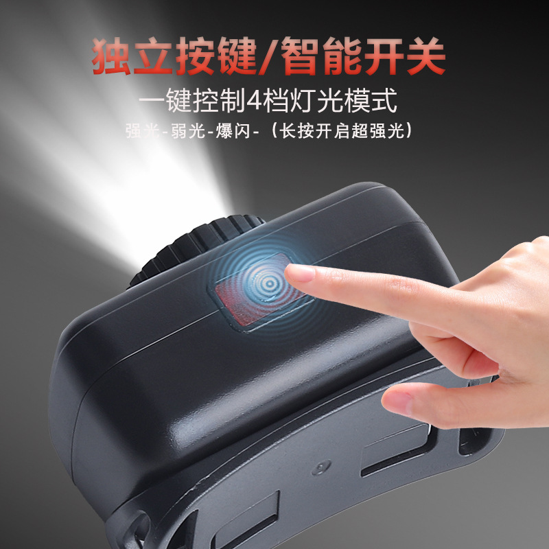 One-piece Daifa head-mounted high-intensity mini headlamp, outdoor charging fishing, miner led headlamp with strong light and long battery life details Picture