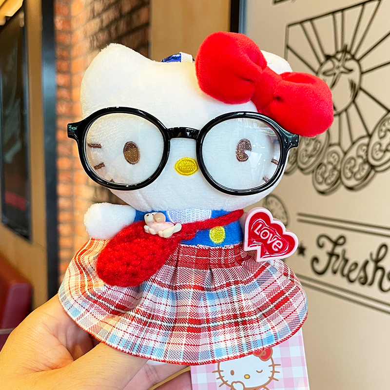 hellokitty小挂件正版凯蒂猫毛绒公仔kitty猫可爱小玩偶书包挂饰