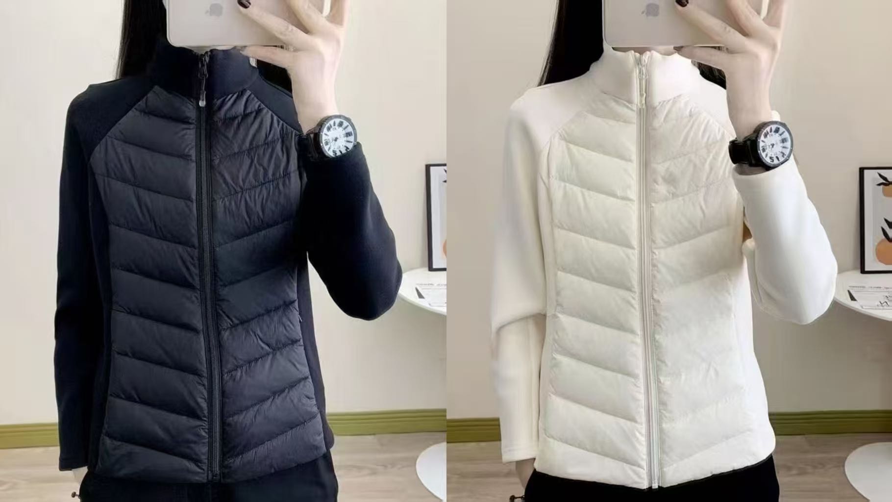 石墨烯绵羊毛棉服菱格棉服女冬季棉祅