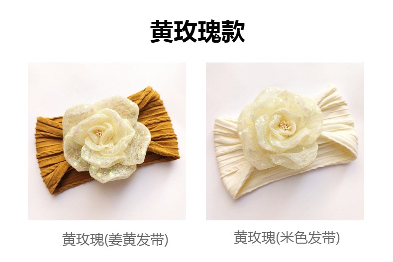 母婴用品婴儿发带夏季薄款女宝宝超萌可爱小花朵发饰新生女童护卤门帽子 详情图6