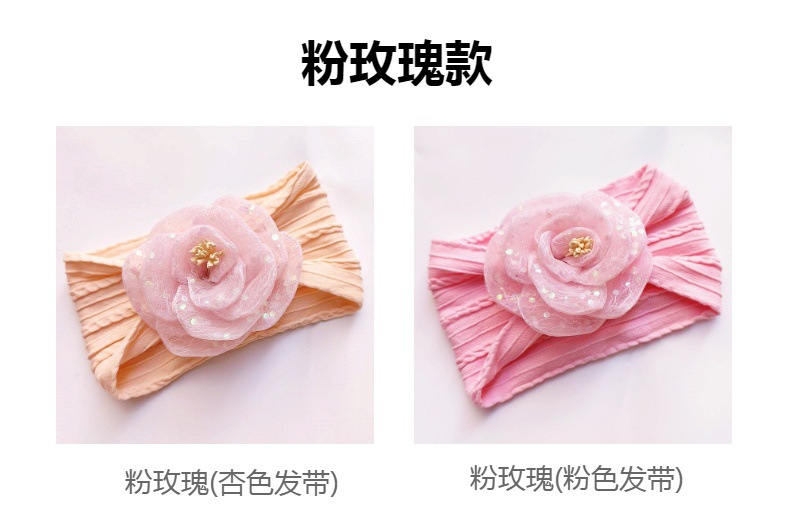 母婴用品婴儿发带夏季薄款女宝宝超萌可爱小花朵发饰新生女童护卤门帽子 详情图7