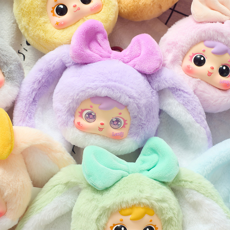 多彩兔兔盲盒多彩包挂可爱爆棚潮玩毛绒公仔细节图