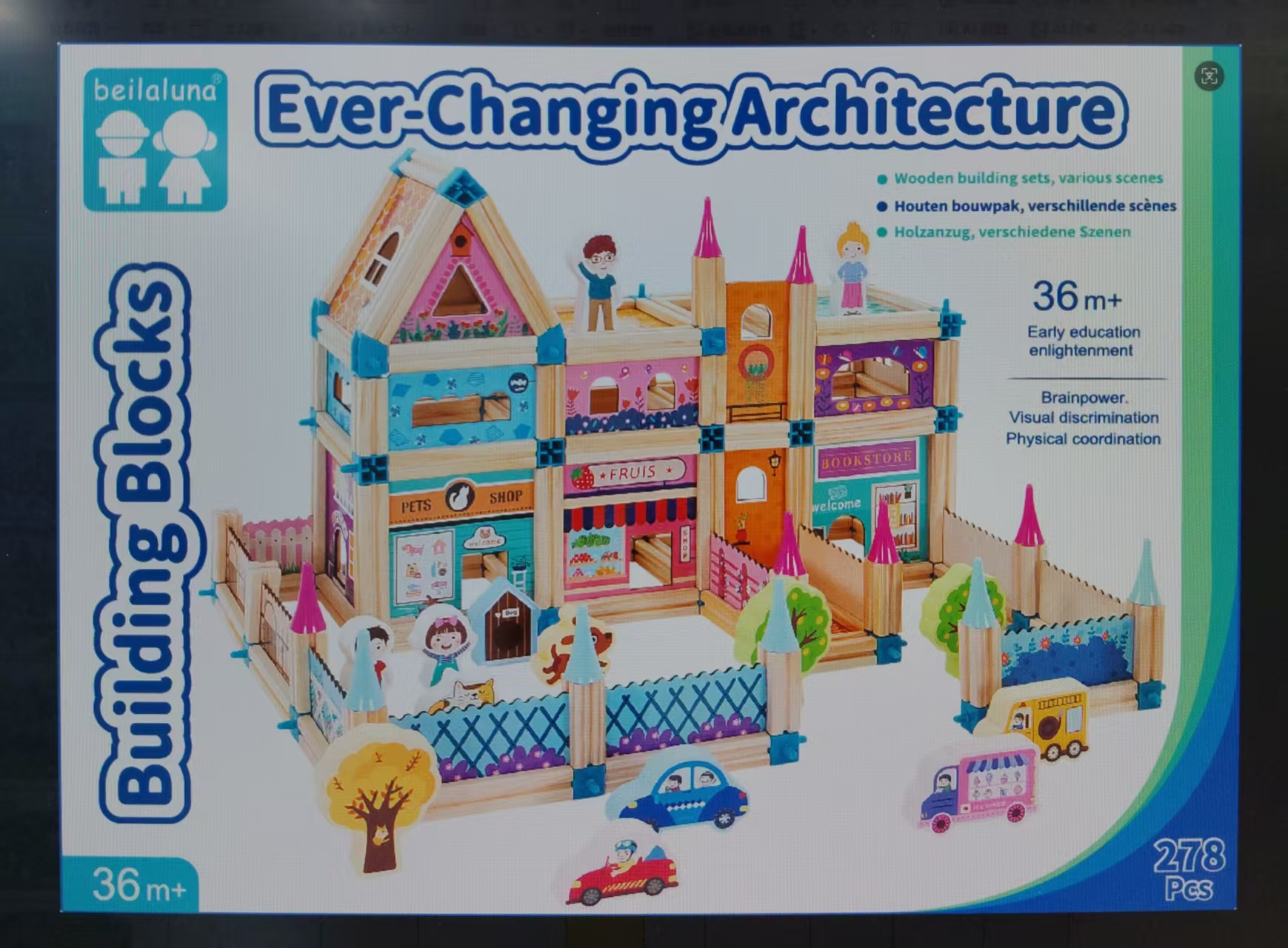 城堡别墅玩具木质拼装模型儿童益智拼插小木屋盖比娃娃屋儿童游乐设施