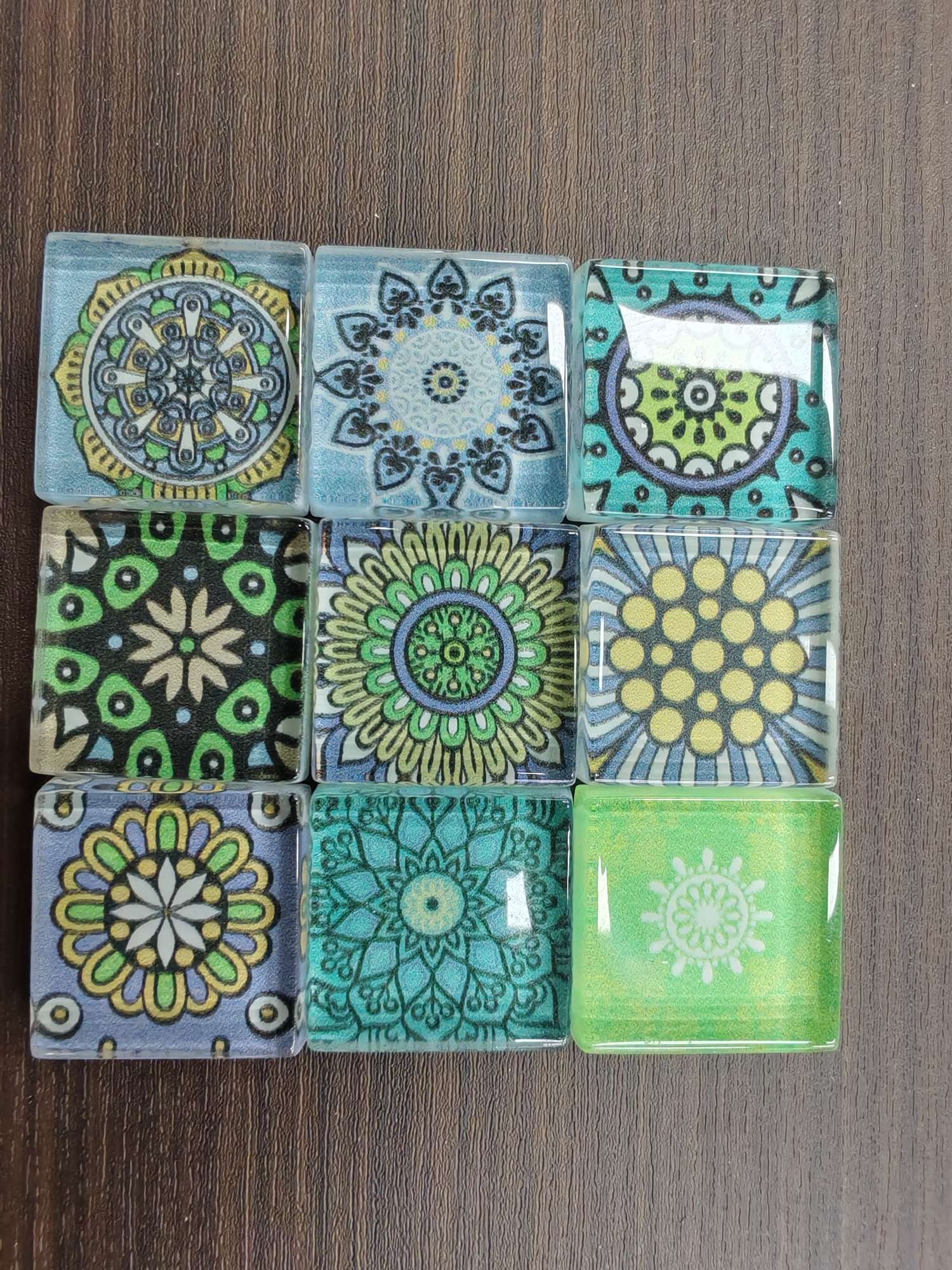 Handmade diy Mosaic Bohemian-style Mosaic small flower tiles detail image 2