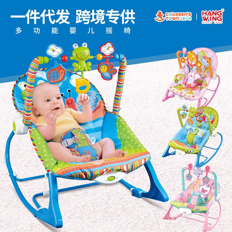 婴儿摇椅多功能哄娃神器新生儿震动安抚摇摇椅可坐躺可折叠摇篮椅详情图3