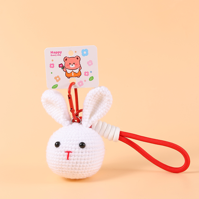 毛线钩织兔子玩偶潮玩卡通公仔挂件纯手工钩织可来图定制星星人