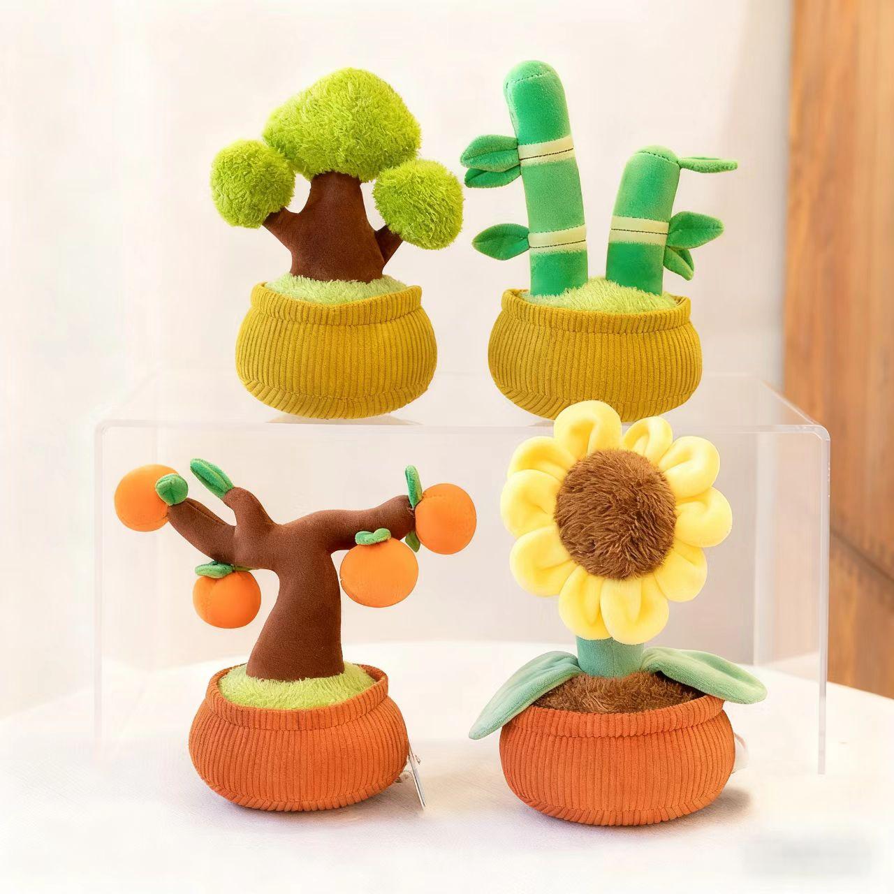 仿真植物造型香薰毛绒玩偶青松扩香室内桌面装饰摆件生日礼物女生毛绒玩偶创意潮流玩具毛绒玩具图