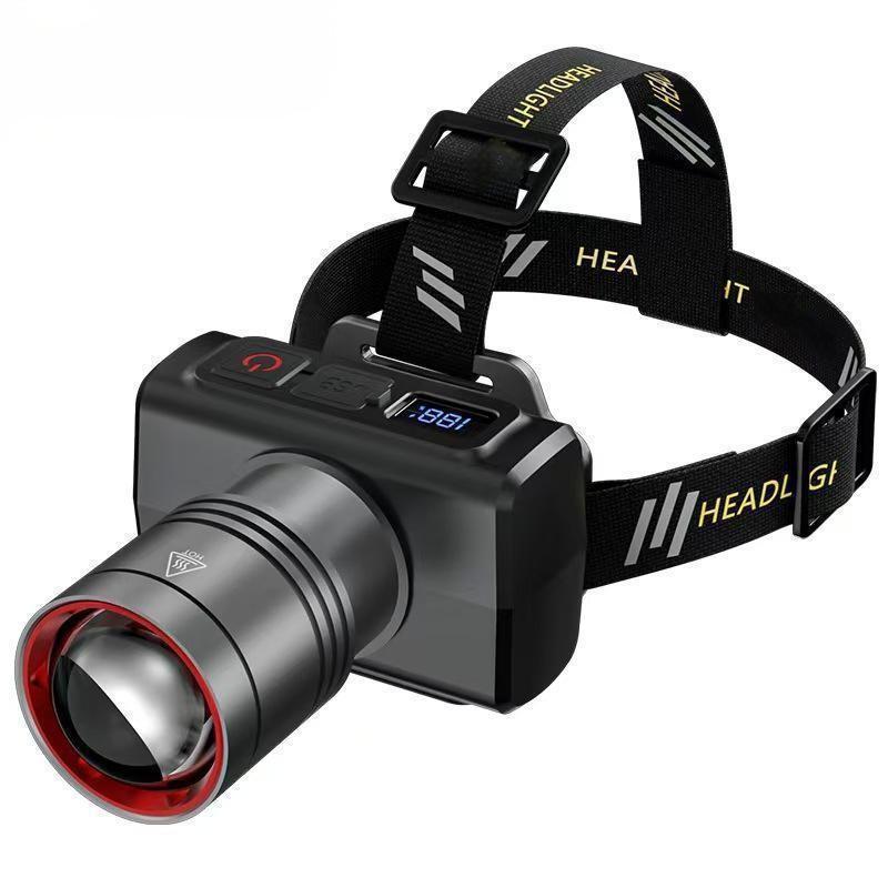 Aluminum alloy portable headlamp for outdoor lighting, with telescopic zoom function and long battery life Application Scenario