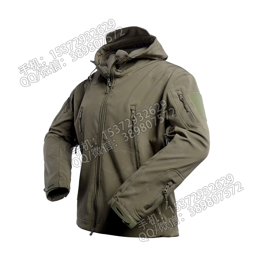 JF0771 Shark Skin Soft Shell Down Jacket - 2019 Fleece Waterproof and Warm Three-in-one Soft Shell Down Jacket