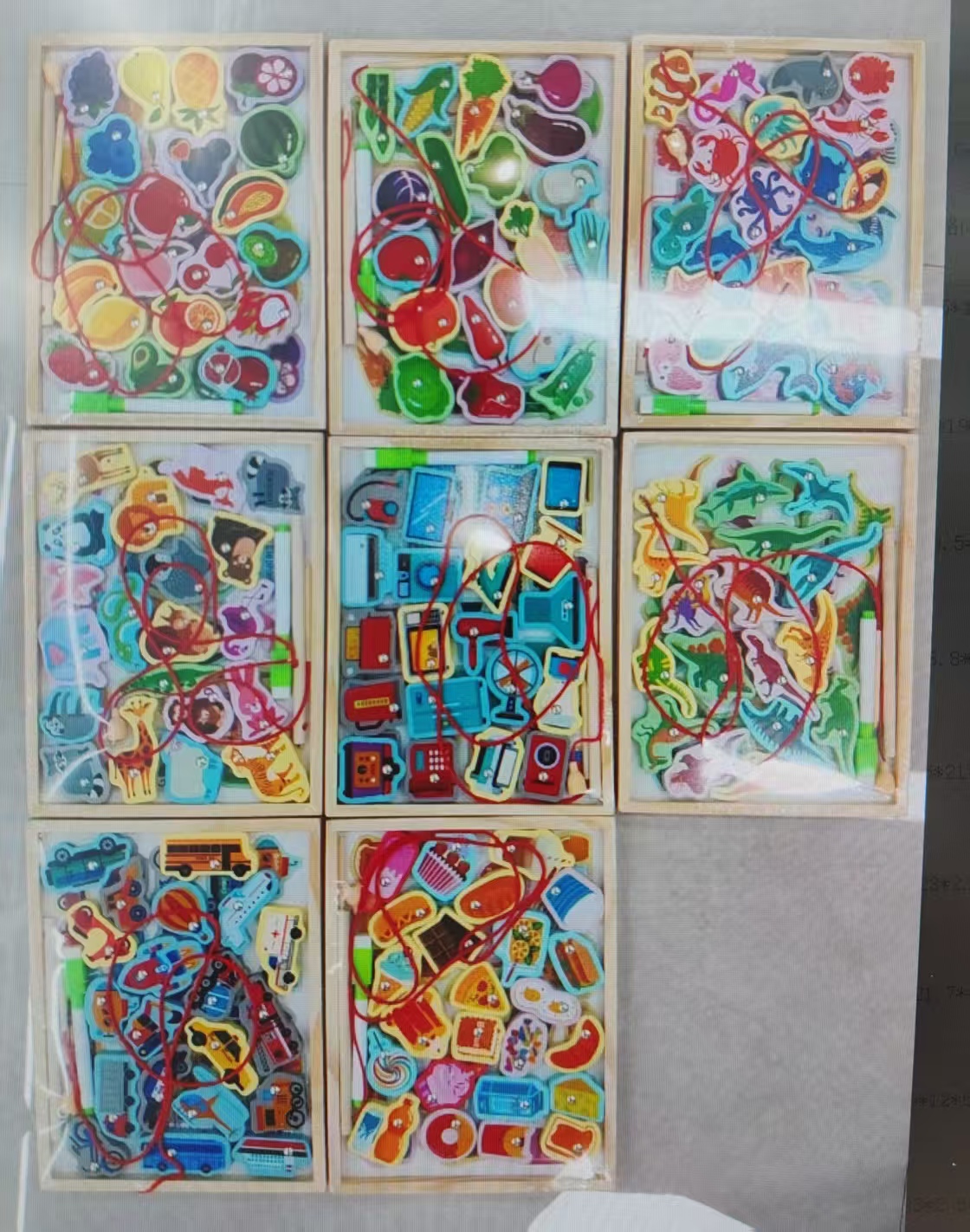 儿童木制磁性钓鱼积木