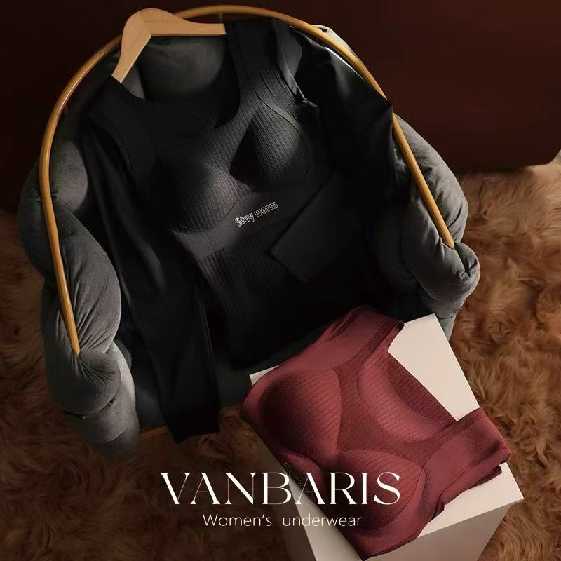 Women's high-elastic threaded velvet lifting warm vest/long-sleeved detail image 13