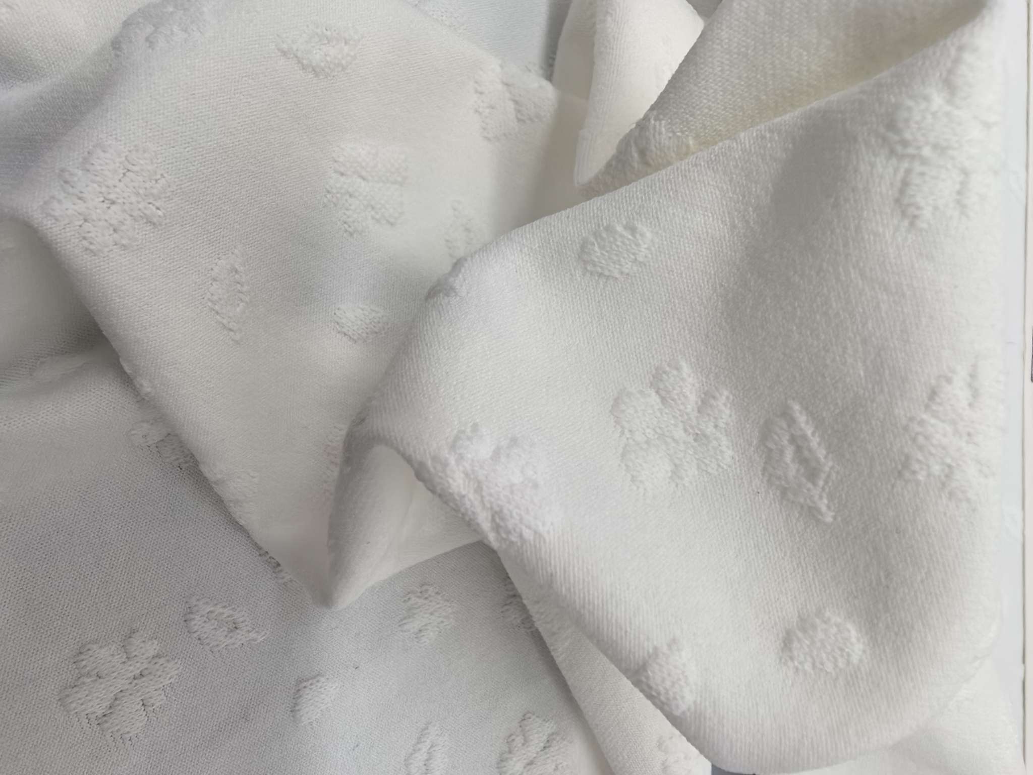 WKA90632 Cool Silk cotton knitted fine-needle double-sided jacquard fabric has a soft hand feel and is suitable for underpants, base shirts, pillowcases, with a strong three-dimensional effect. It is independently innovated and developed in a targeted manner, and can be customized based on samples detail image 3